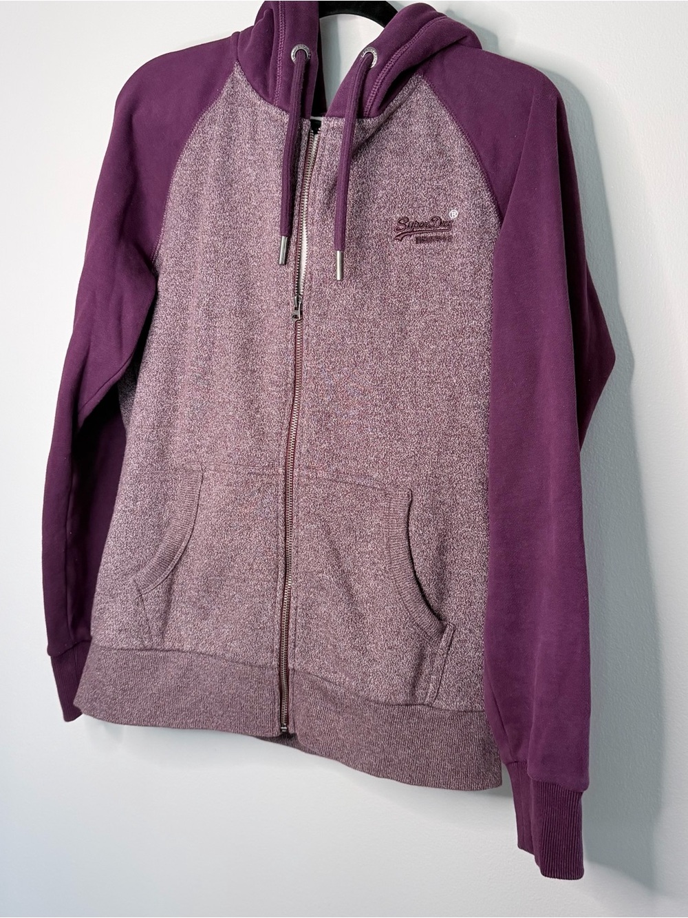 Superdry Heathered Mauve Zip Hoodie